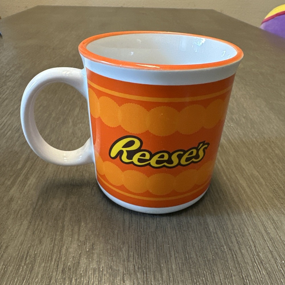 Original Reese's Peanut Butter Cup Coffee Galerie Mug Candy 90's Logo Sweet!
